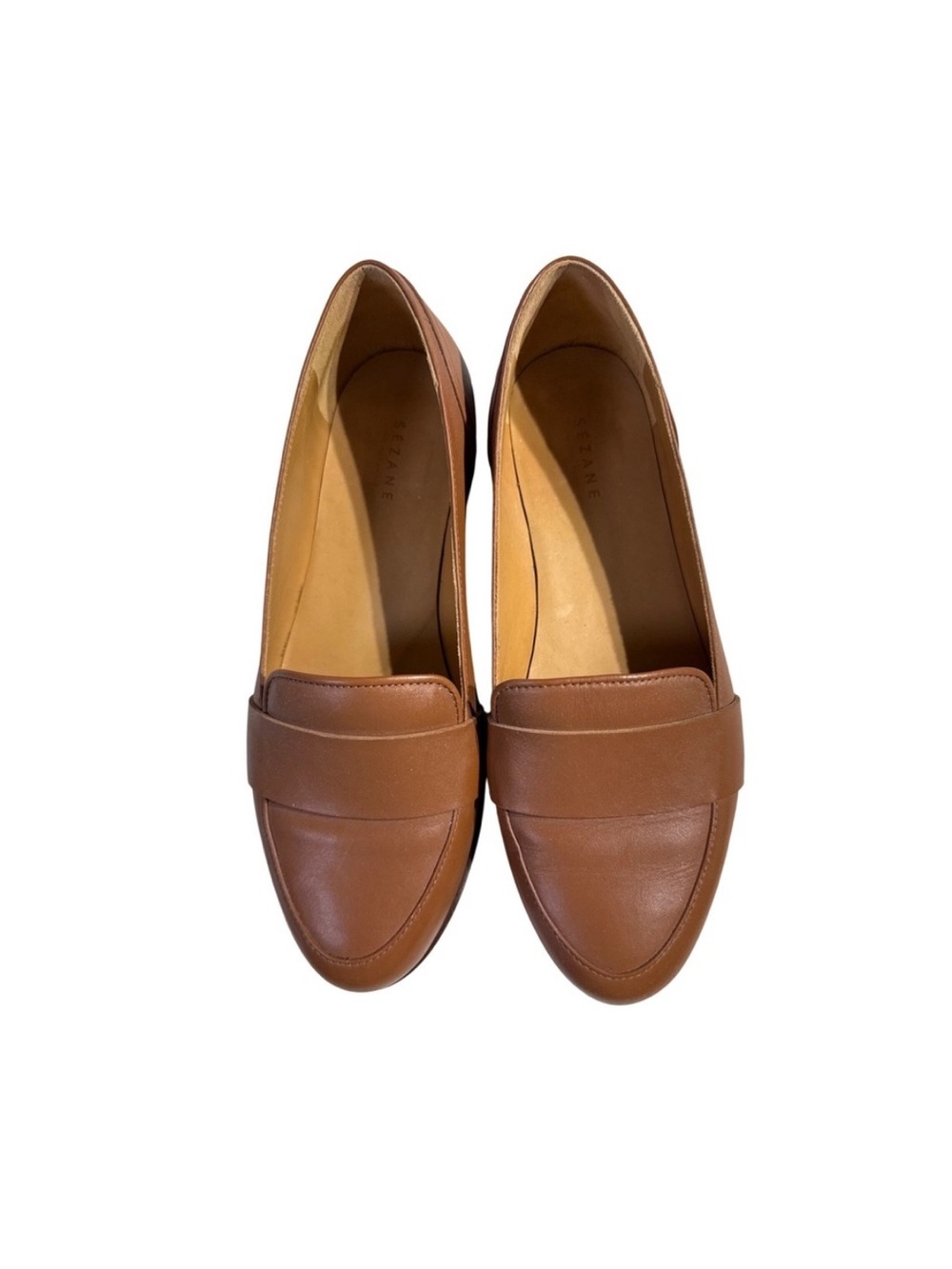 Sezane Tan Leather Women's Loafers